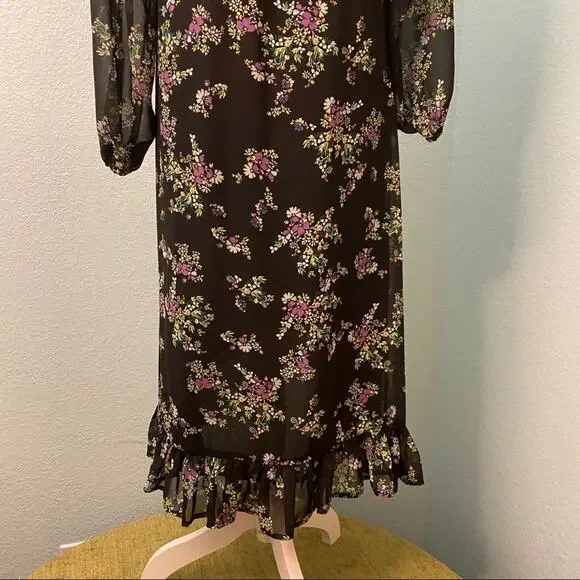 Q&A Los Angeles "Glitz & Glam Black Floral Midi - Picture 13 of 16